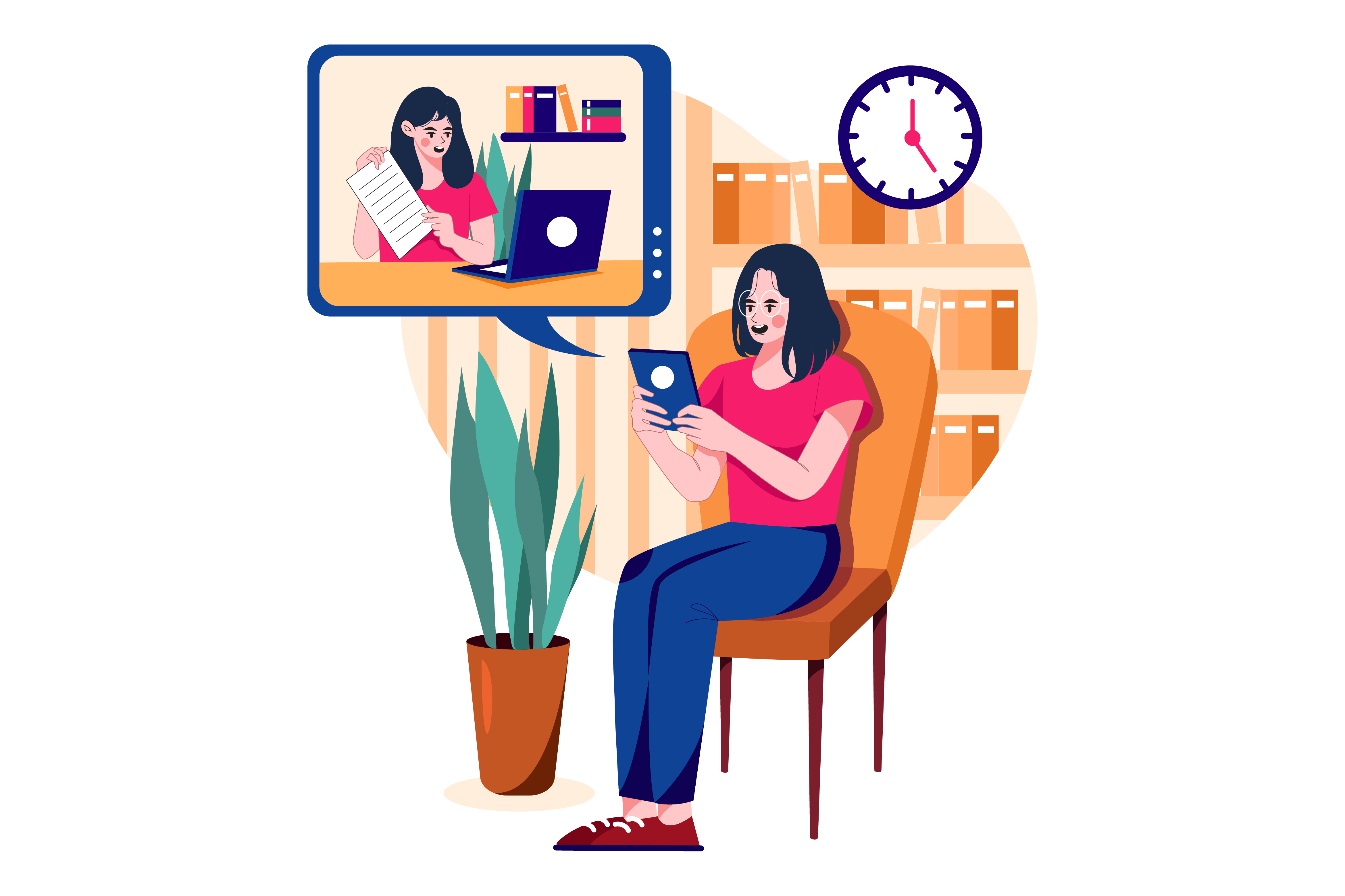 Online Education Illustration Concept Online Education Illustration Concept